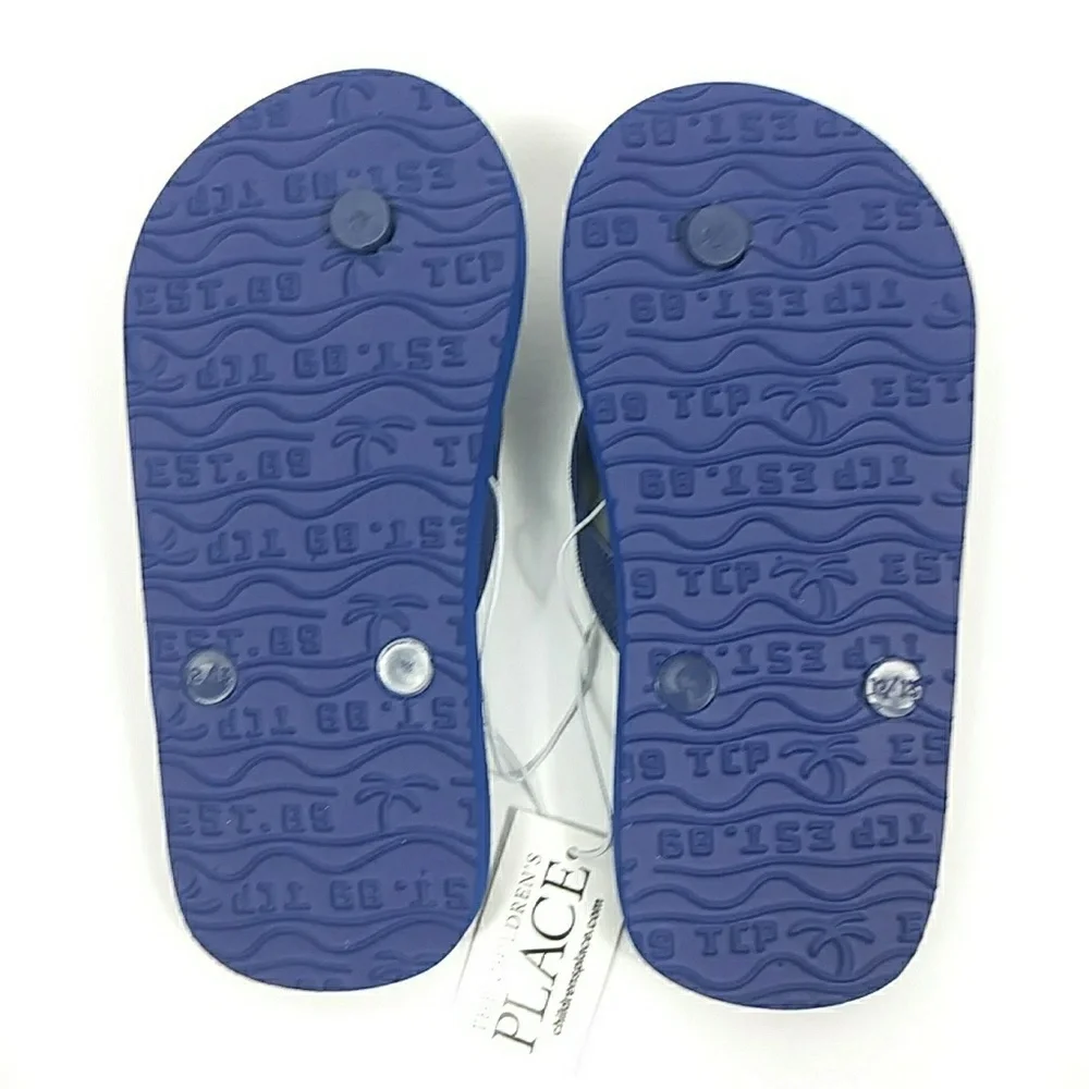 NWT The Children's Place Navy Sandals Sz 12-13